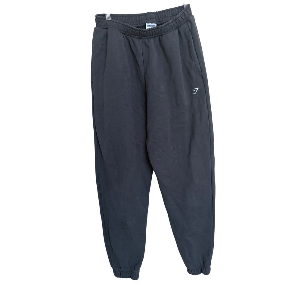 Gymshark Womens Black Lifting Makes Happy Joggers Sweatpants Small